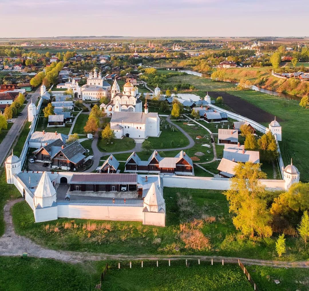 Покровский монастырь Суздаль вид сверху